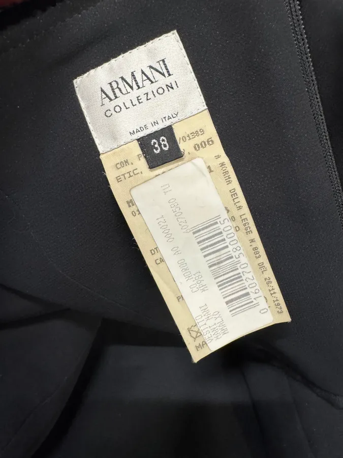 AW1999 Armani Sun Black Velvet Dress - Image 11