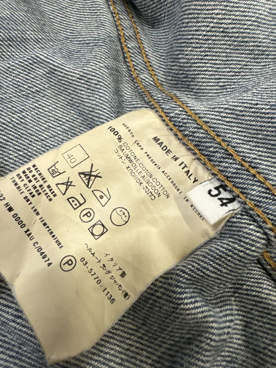 AW1999 Helmut Lang Blue Denim Painted Jacket - Image 11