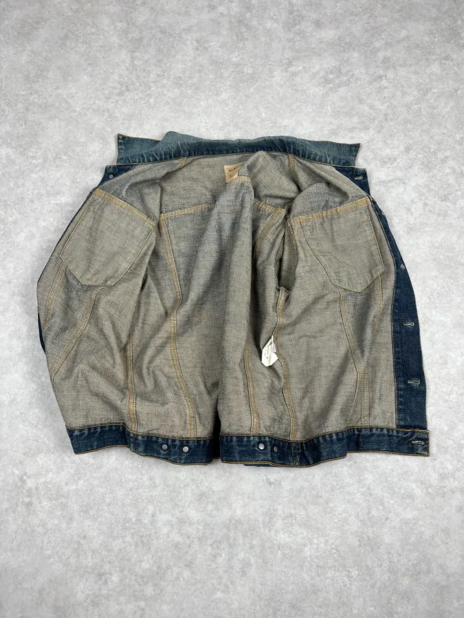 AW1999 Helmut Lang Blue Eroded Denim Jacket - Image 7