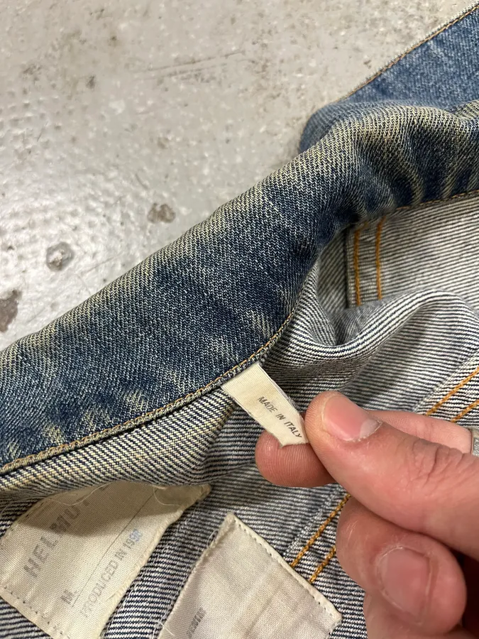 AW1999 Helmut Lang Blue Faded Denim Jacket - Image 12