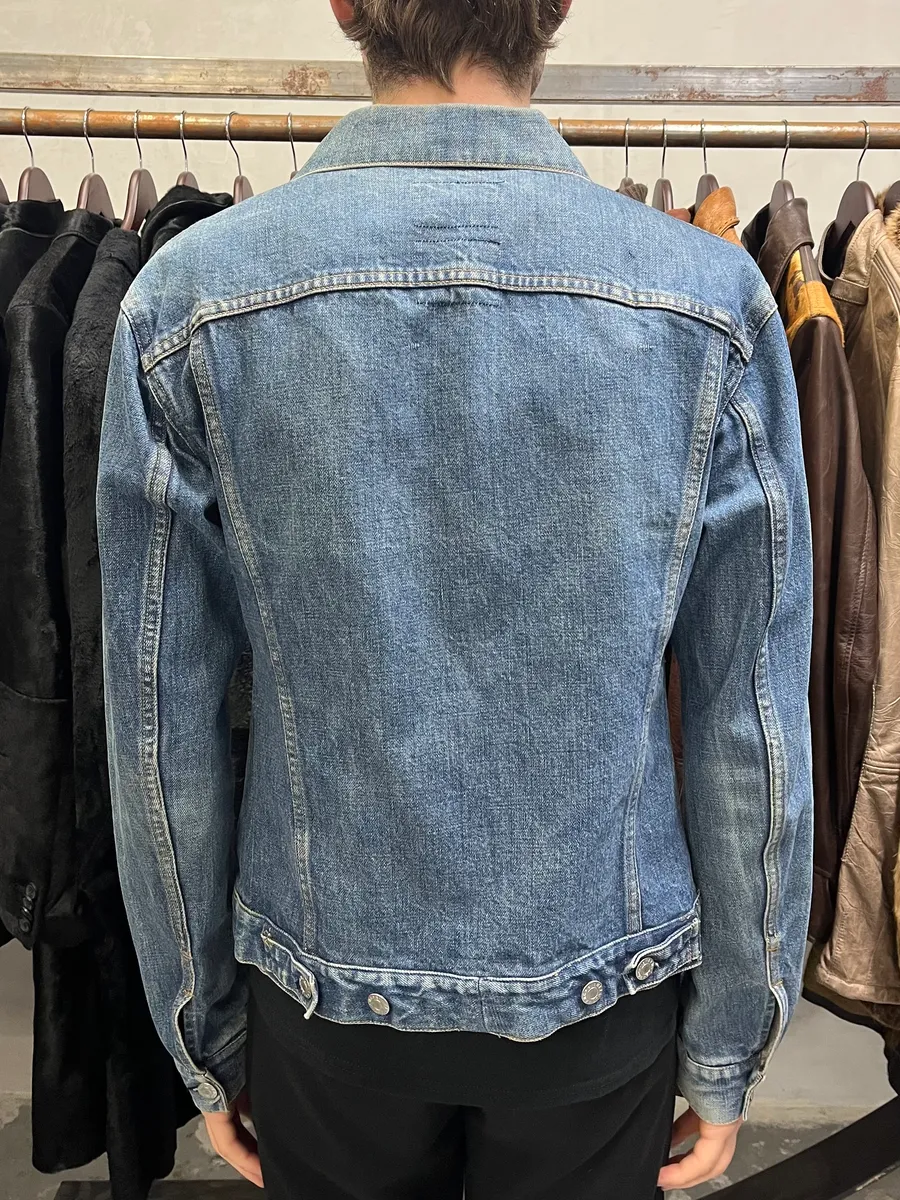 AW1999 Helmut Lang Blue Faded Denim Jacket - Image 3
