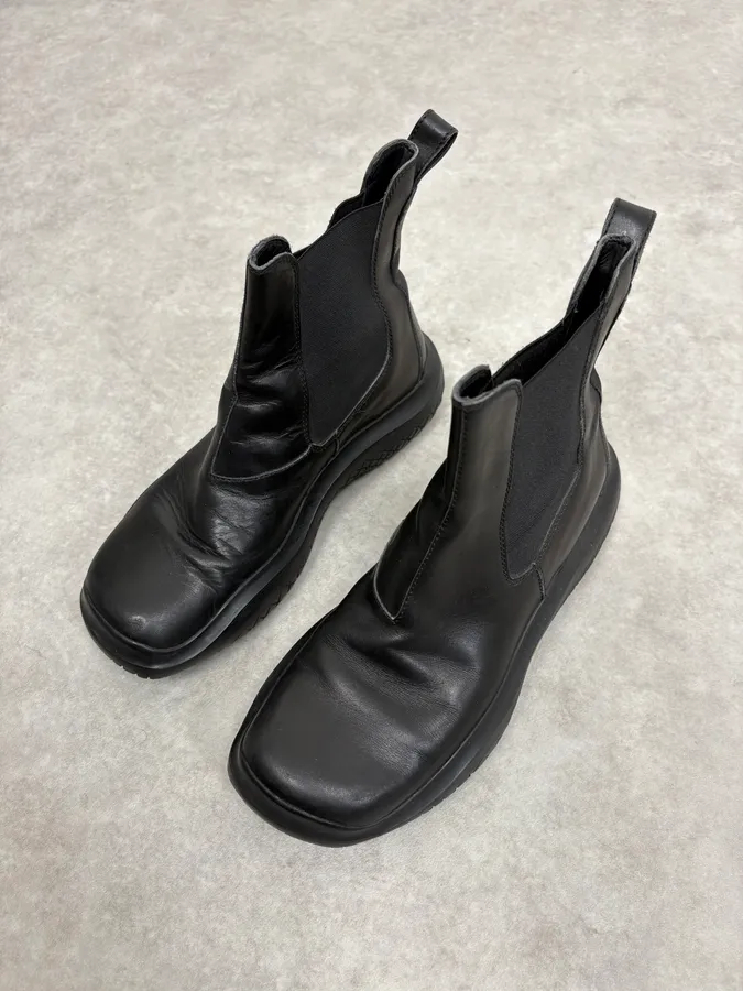 AW1999 Prada Black Leather Vibram Ankle Boots - Image 3