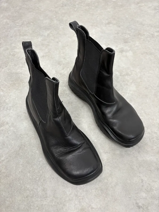 AW1999 Prada Black Leather Vibram Ankle Boots - Image 4