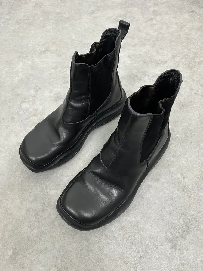 AW1999 Prada Black Vibram Premium Leather Boots - Image 2