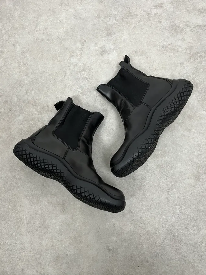 AW1999 Prada Black Vibram Premium Leather Boots - Image 4