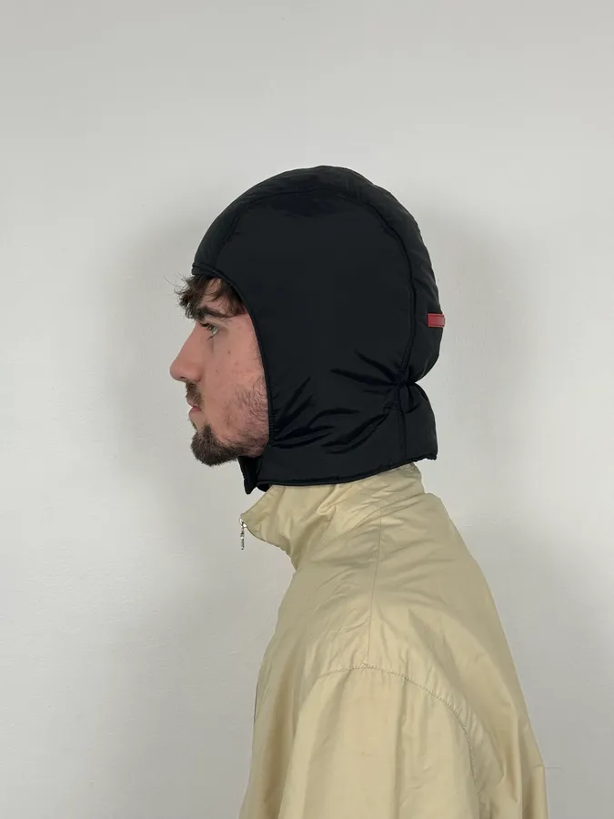 AW1999 Prada Linea Rossa Black Nylon Puffer Hood - Image 3