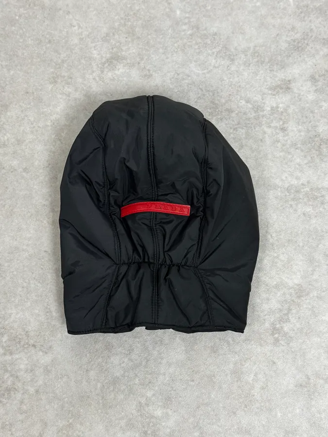 AW1999 Prada Linea Rossa Black Nylon Puffer Hood - Image 5