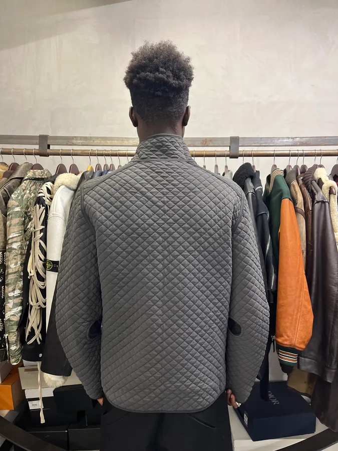 AW1999 Prada Linea Rossa Quilted Grey Ninja Jacket - Image 3