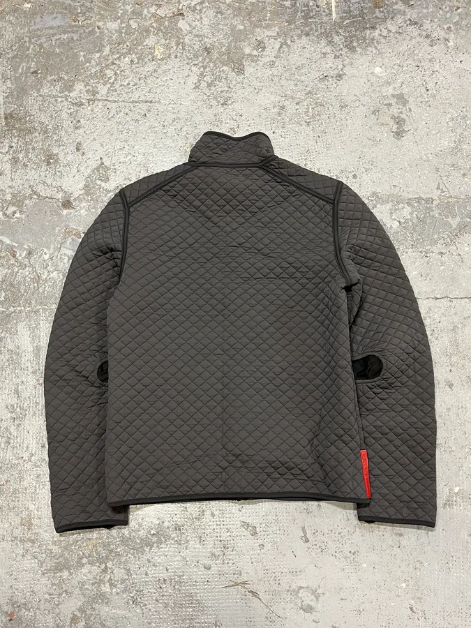 AW1999 Prada Linea Rossa Quilted Grey Ninja Jacket - Image 5