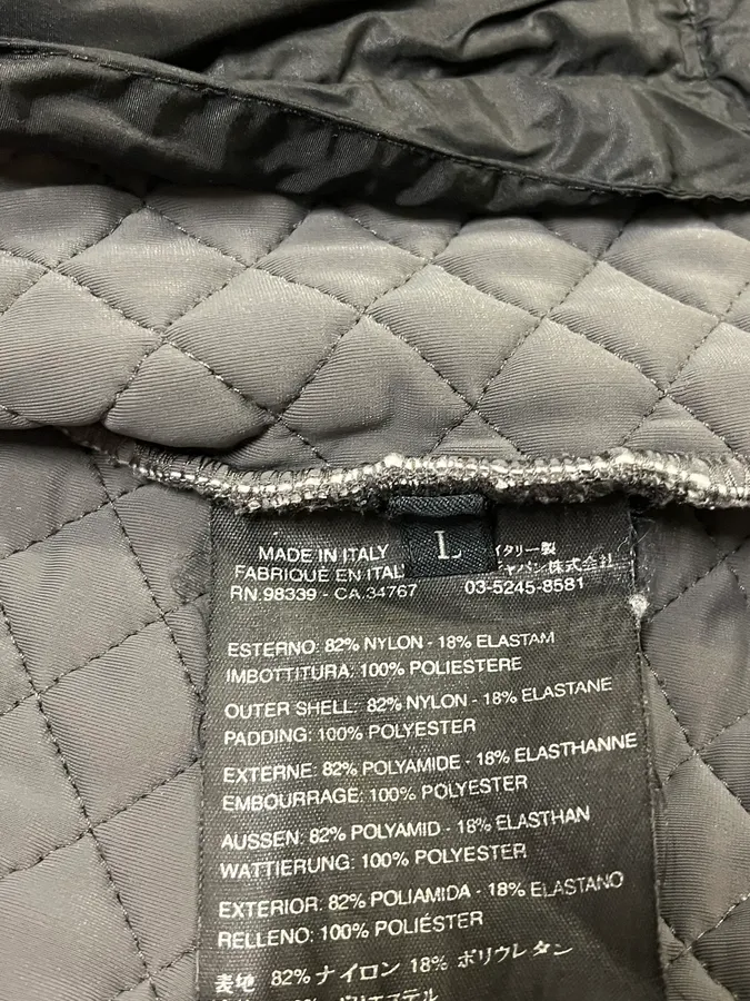AW1999 Prada Linea Rossa Quilted Grey Ninja Jacket - Image 7