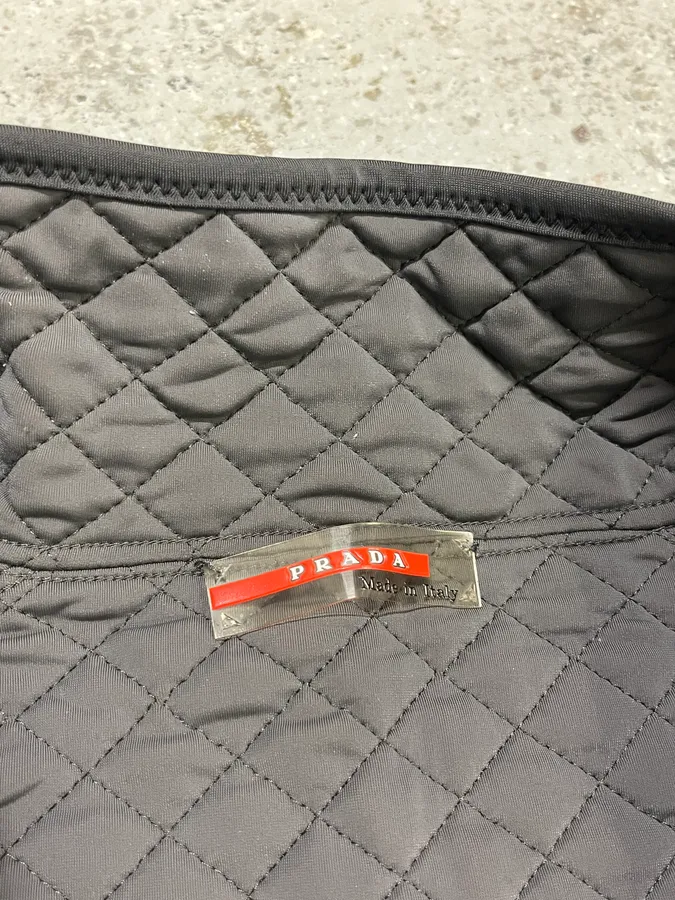 AW1999 Prada Linea Rossa Quilted Grey Ninja Jacket - Image 9