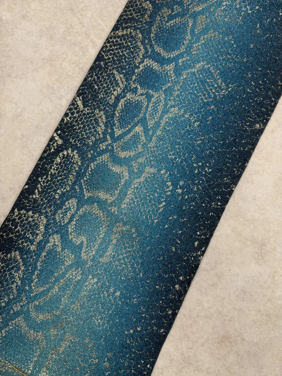 AW1999 Roberto Cavalli Blue Legend Python Gold Pants - Image 7