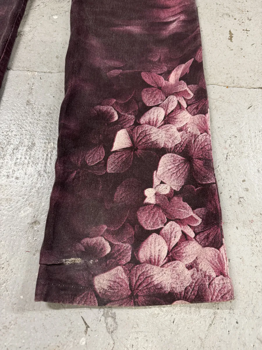 AW1999 Roberto Cavalli Purple Floral Spectrum Obscure Pants - Image 6