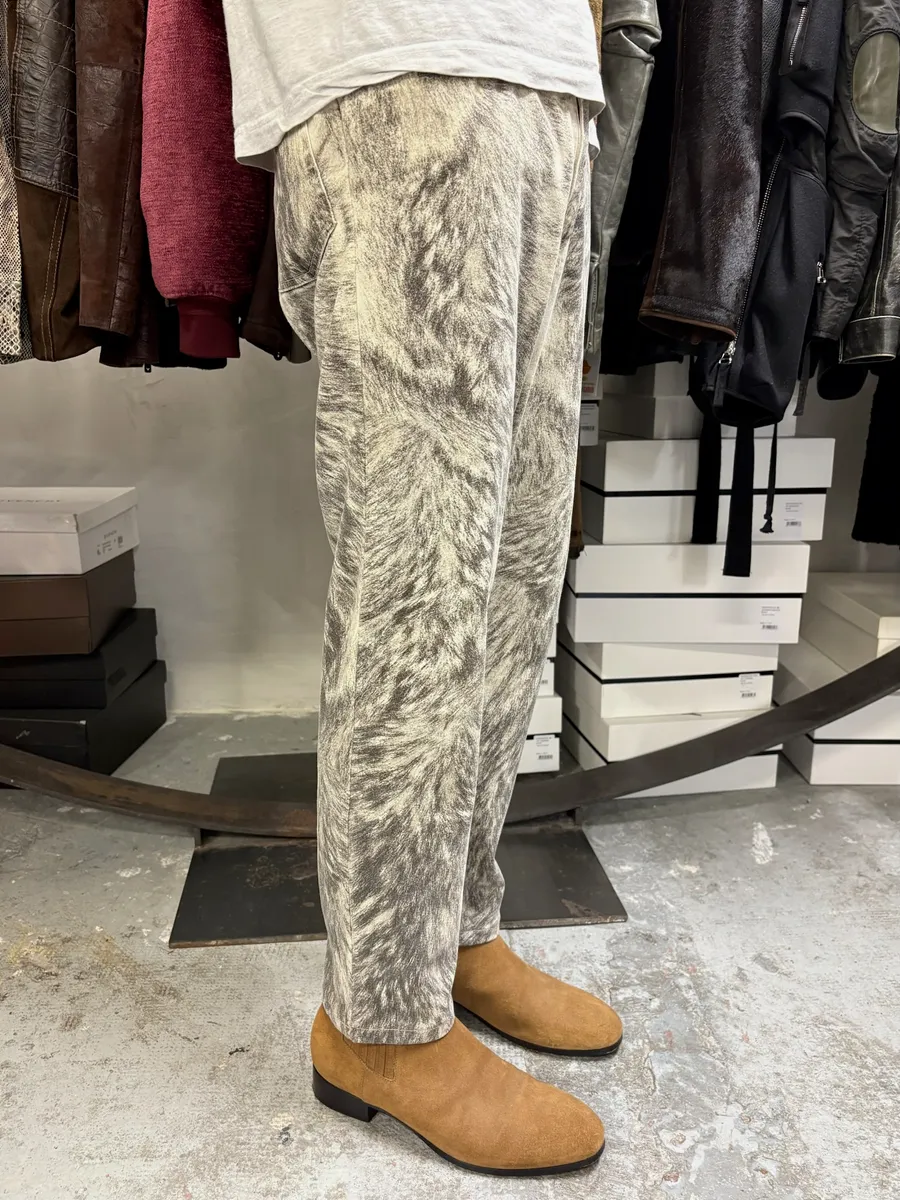 AW1999 Roberto Cavalli Wolf Fur Effect Pants - Image 4