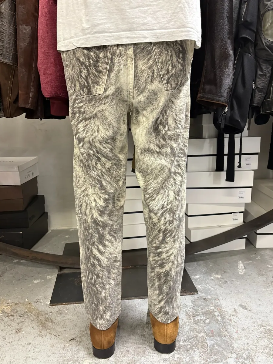 AW1999 Roberto Cavalli Wolf Fur Effect Pants - Image 5