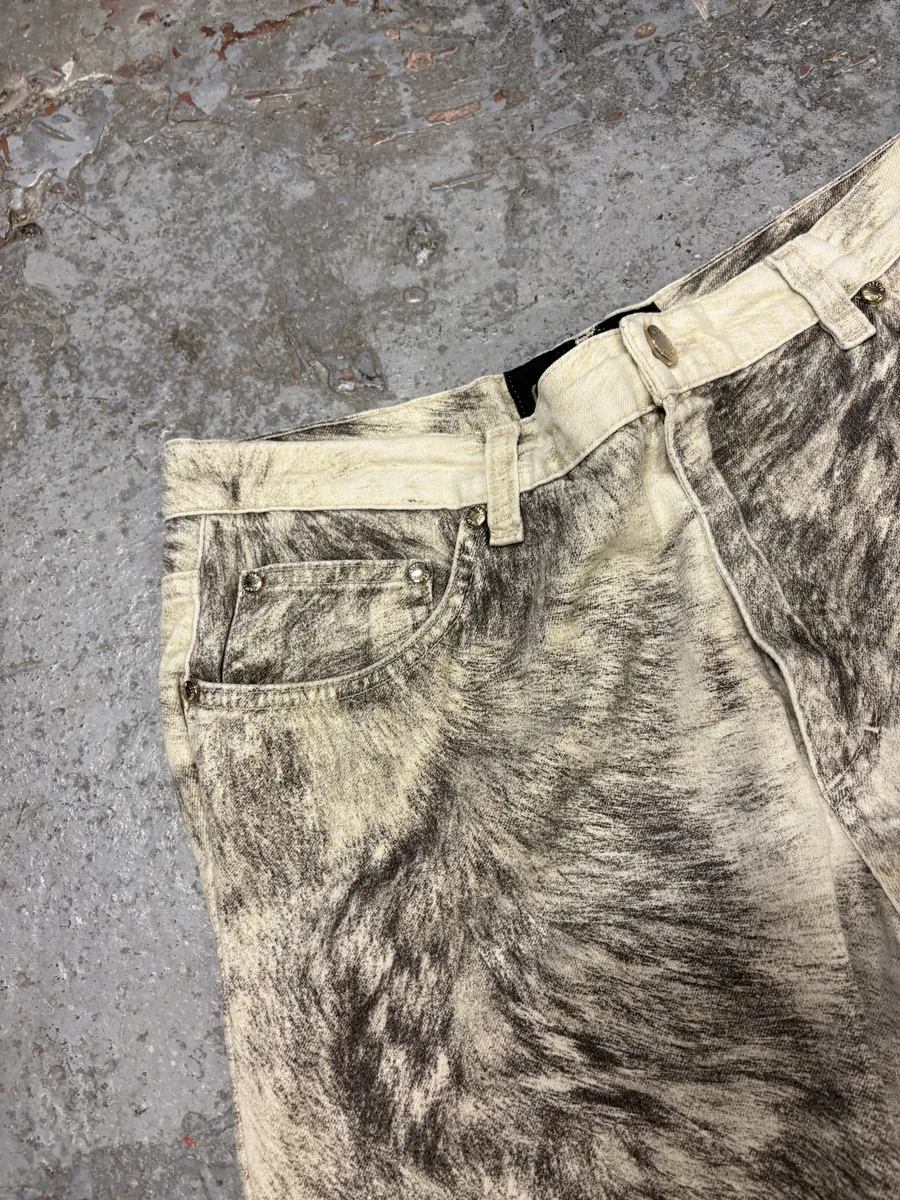 AW1999 Roberto Cavalli Wolf Fur Effect Pants - Image 9