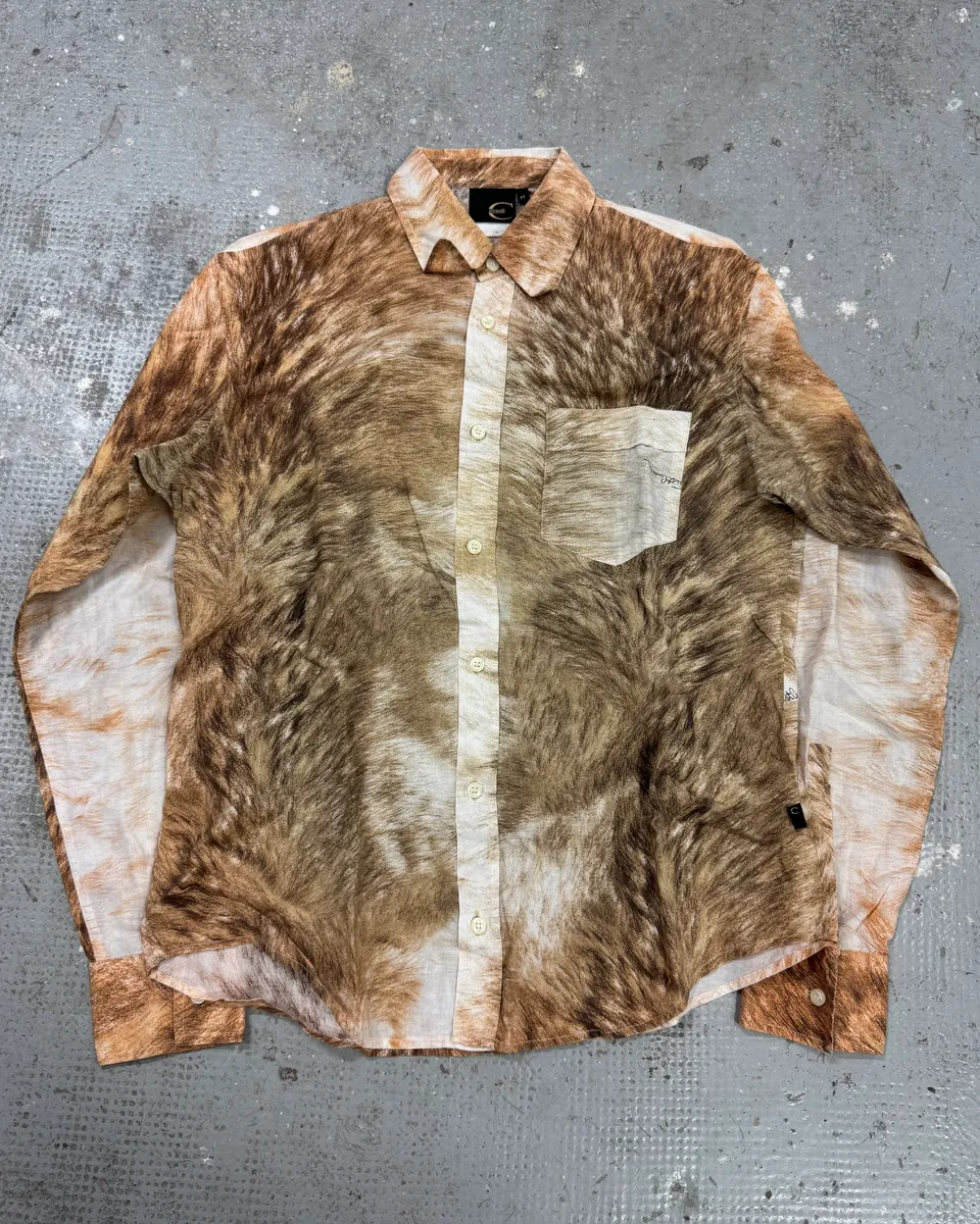 AW1999 Roberto Cavalli Wolf Wild Print Shirt