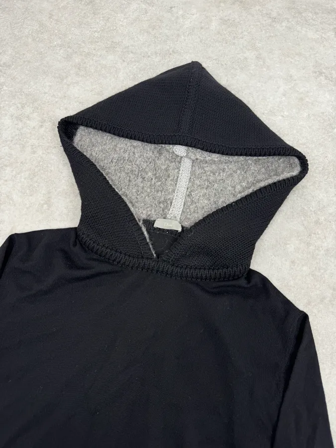 AW2000 Dior Black Wool Double Hood Sweater - Image 5