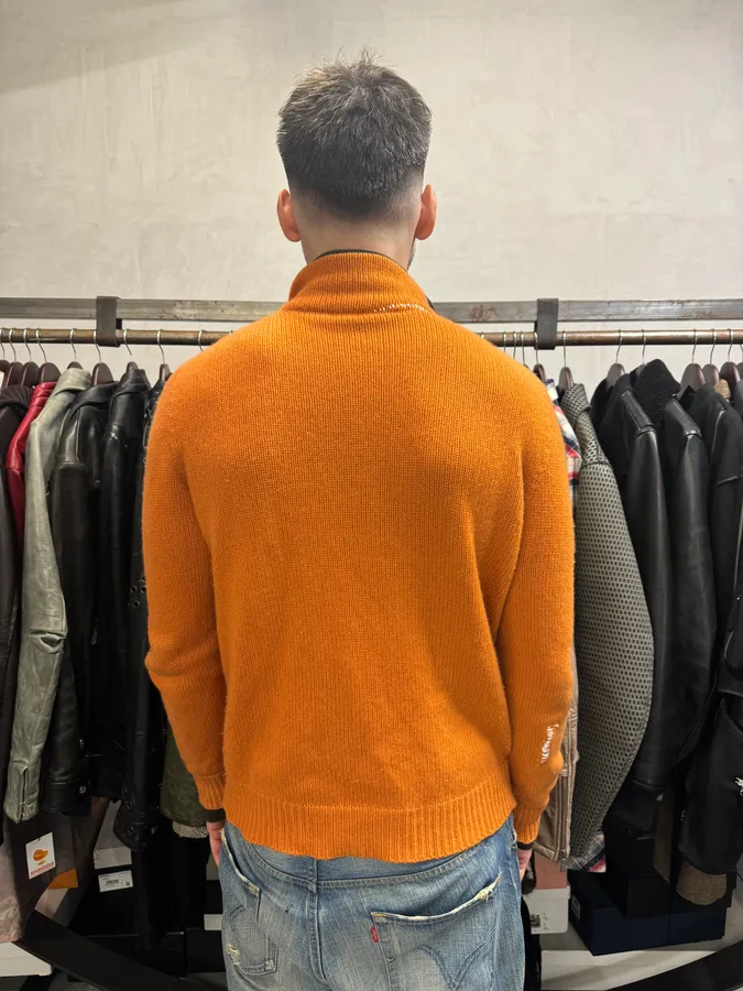 AW2000 Hermes by Martin Margiela Cashmere Orange Knit Sweater - Image 4