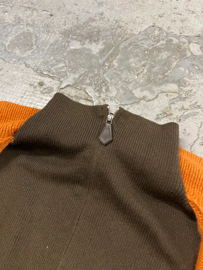 AW2000 Hermes by Martin Margiela Cashmere Orange Knit Sweater - Image 6