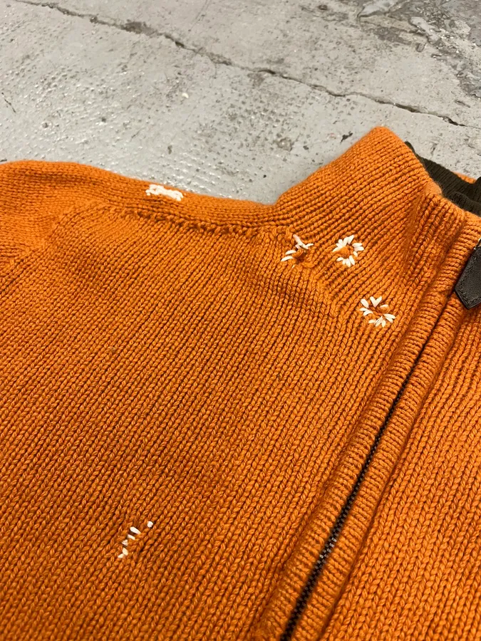 AW2000 Hermes by Martin Margiela Cashmere Orange Knit Sweater - Image 7