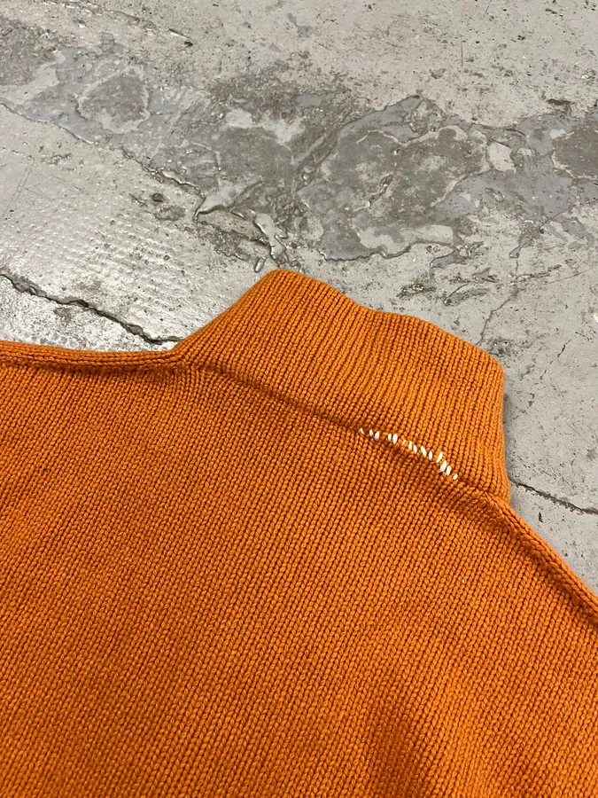 AW2000 Hermes by Martin Margiela Cashmere Orange Knit Sweater - Image 9