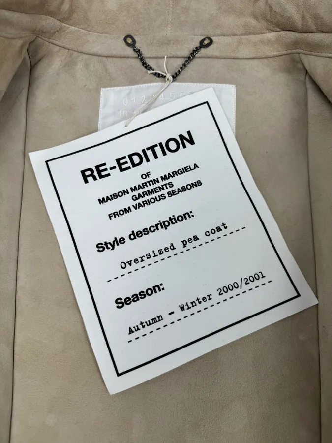 AW2000 Maison Margiela H&M Beige Re-edition Shearling Jacket - Image 10