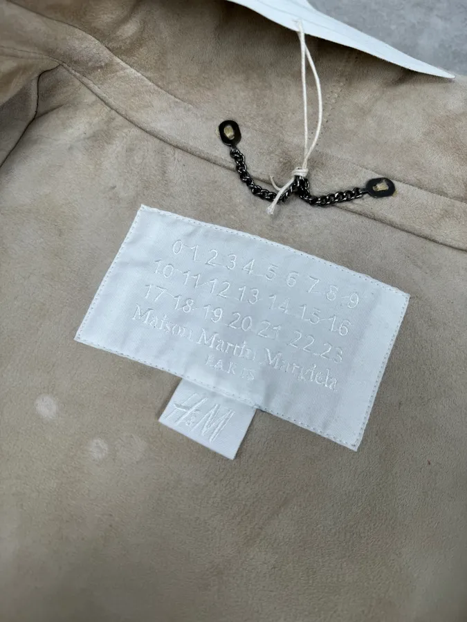 AW2000 Maison Margiela H&M Beige Re-edition Shearling Jacket - Image 9
