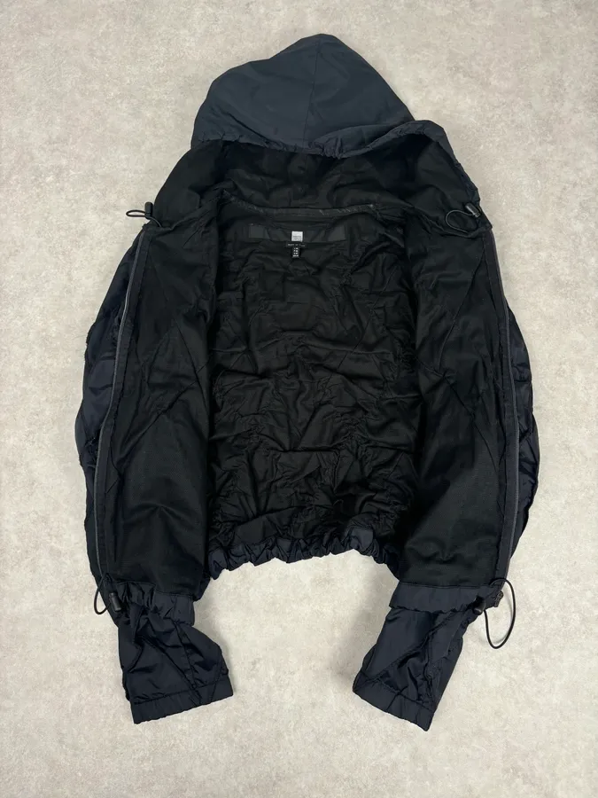 AW2000 Marithé + François Girbaud Black Structure Hooded Jacket - Image 8