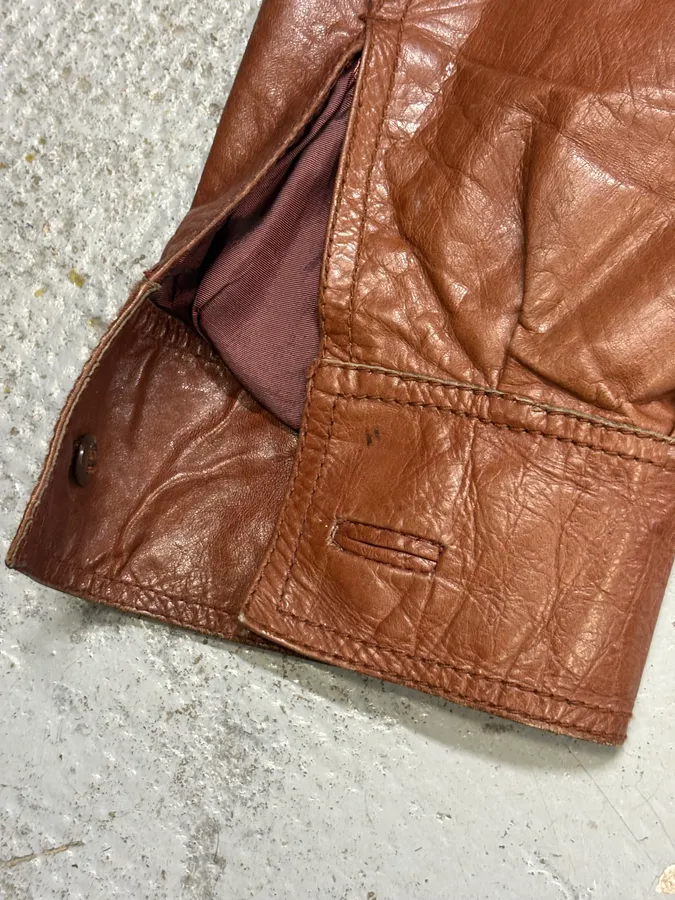 AW2000 Roberto Cavalli Biker Brown Leather Jacket - Image 8