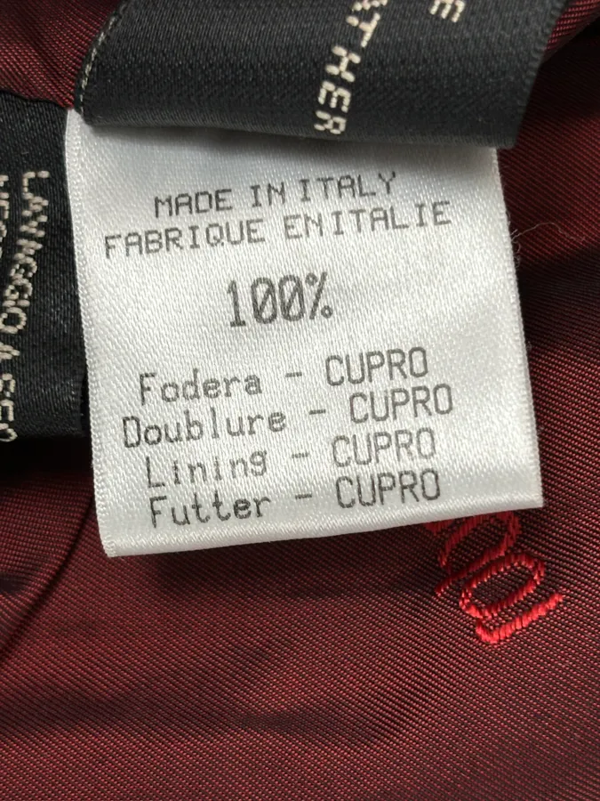 AW2000 Roberto Cavalli Bordeaux Leather Crocodile Embossed Leather Jacket - Image 11