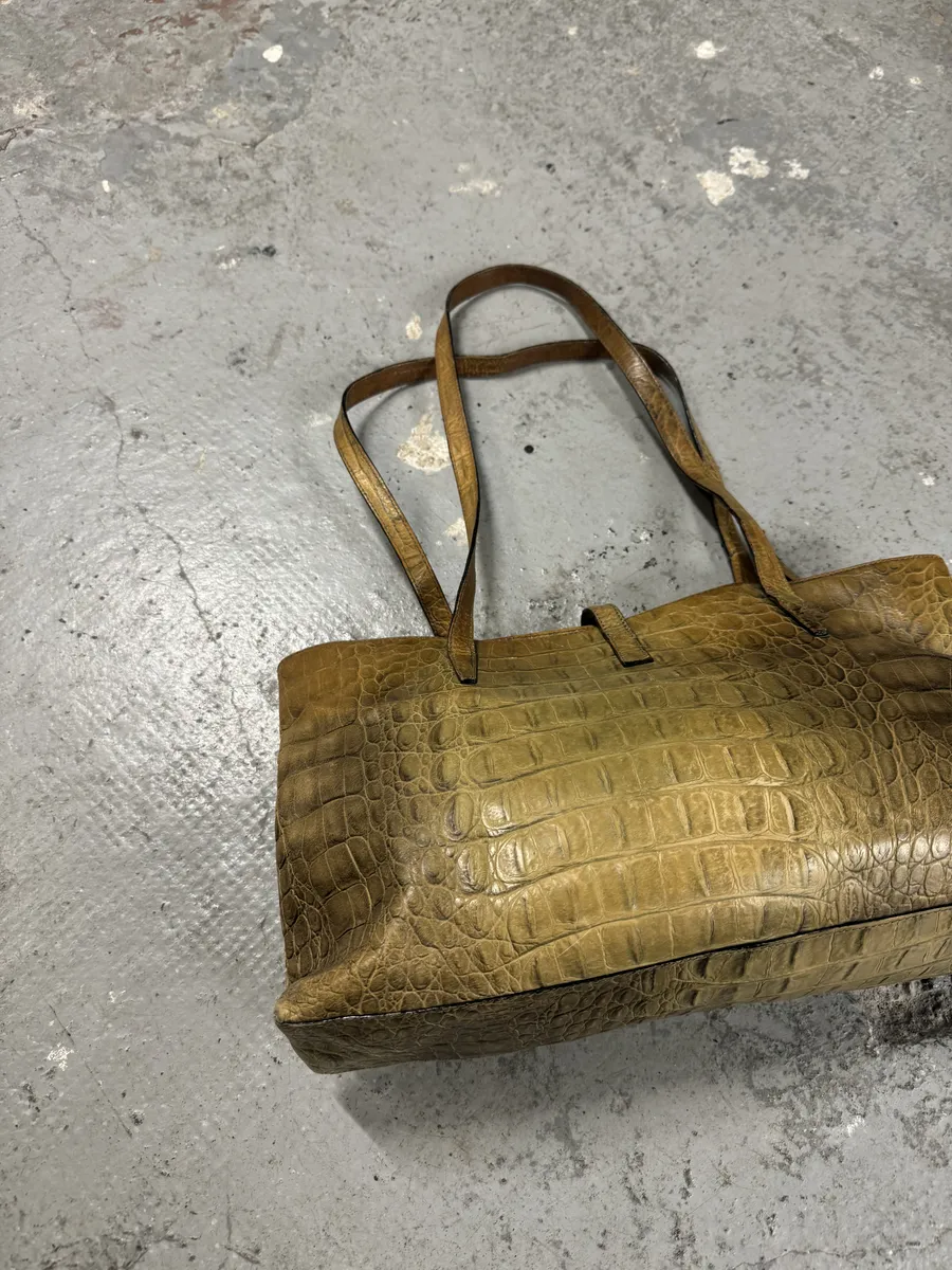 AW2000 Roberto Cavalli Crocodile Effect Leather Bag - Image 4