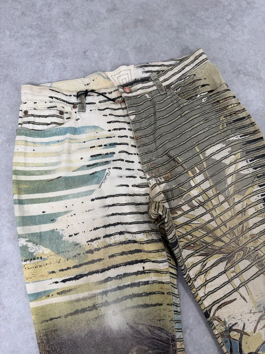 AW2000 Roberto Cavalli Lion Summer Jungle Pants - Image 9