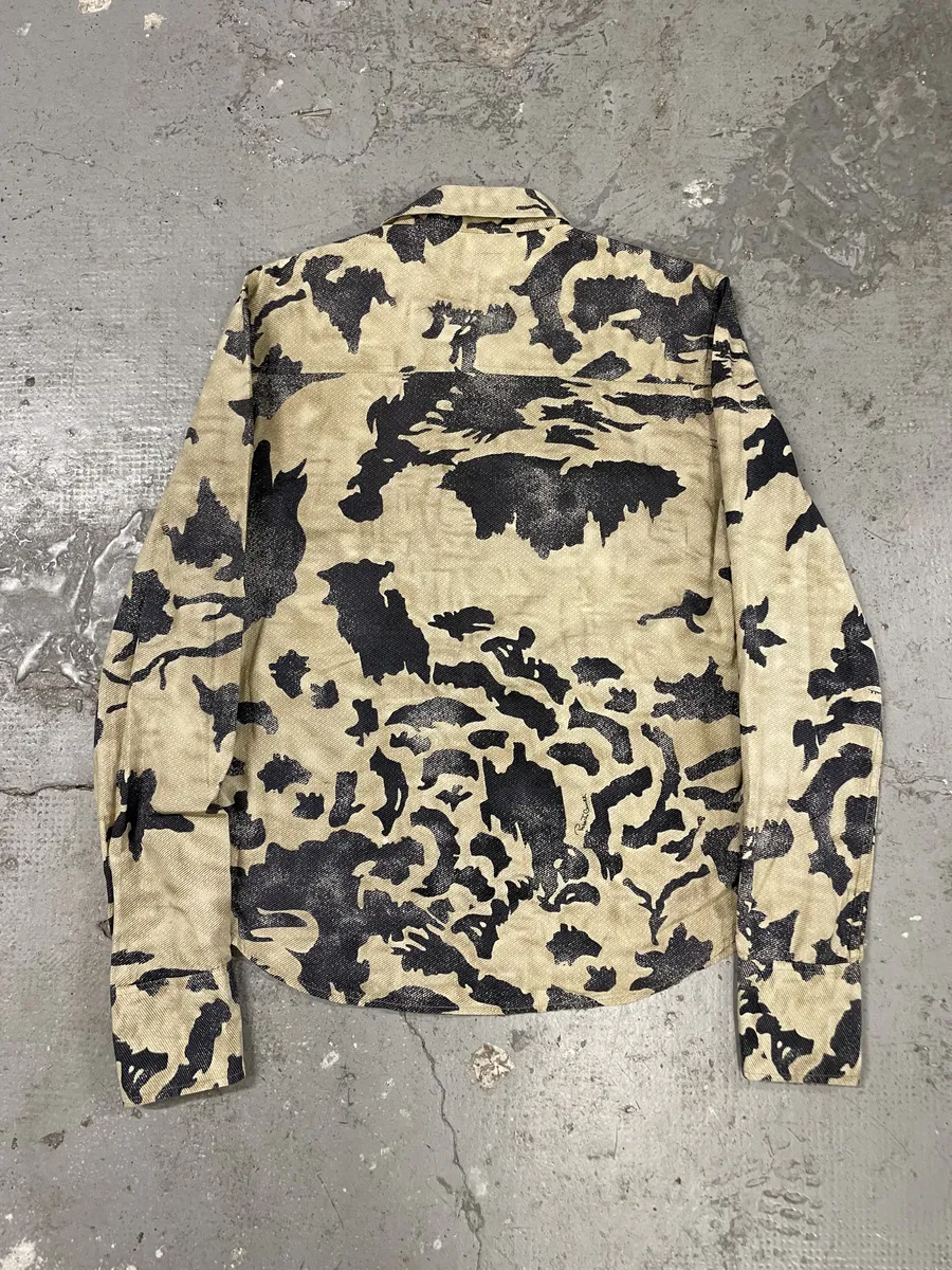AW2001/02 Roberto Cavalli Brown Peace Camouflage Shirt - Image 4
