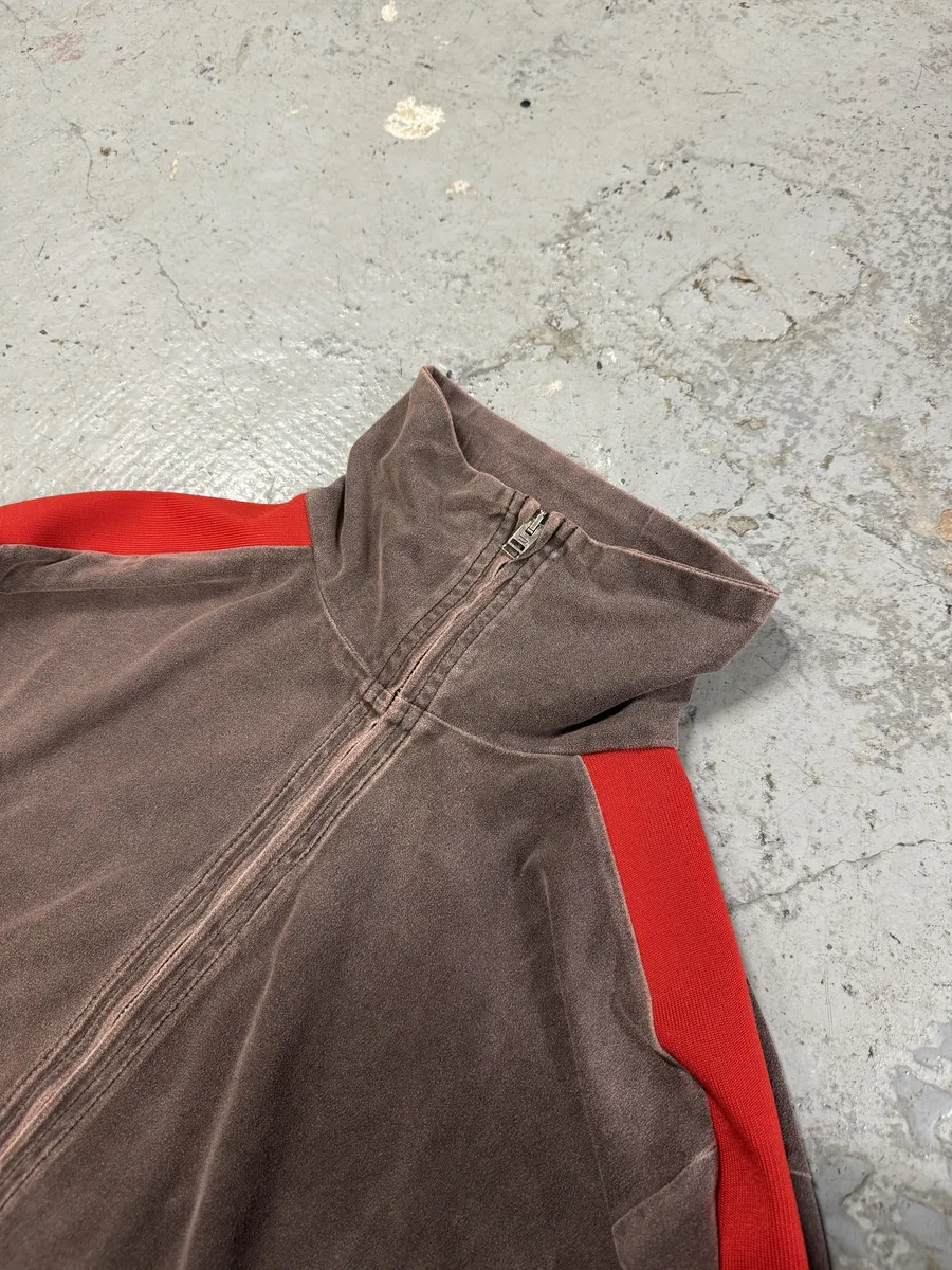AW2001 Diesel Eroded Grey & Red Line Zip-up Sweater - Image 10