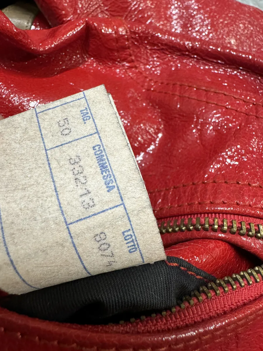 AW2001 Dolce & Gabbana Premium Red Vinyl Leather Biker Jacket - Image 6