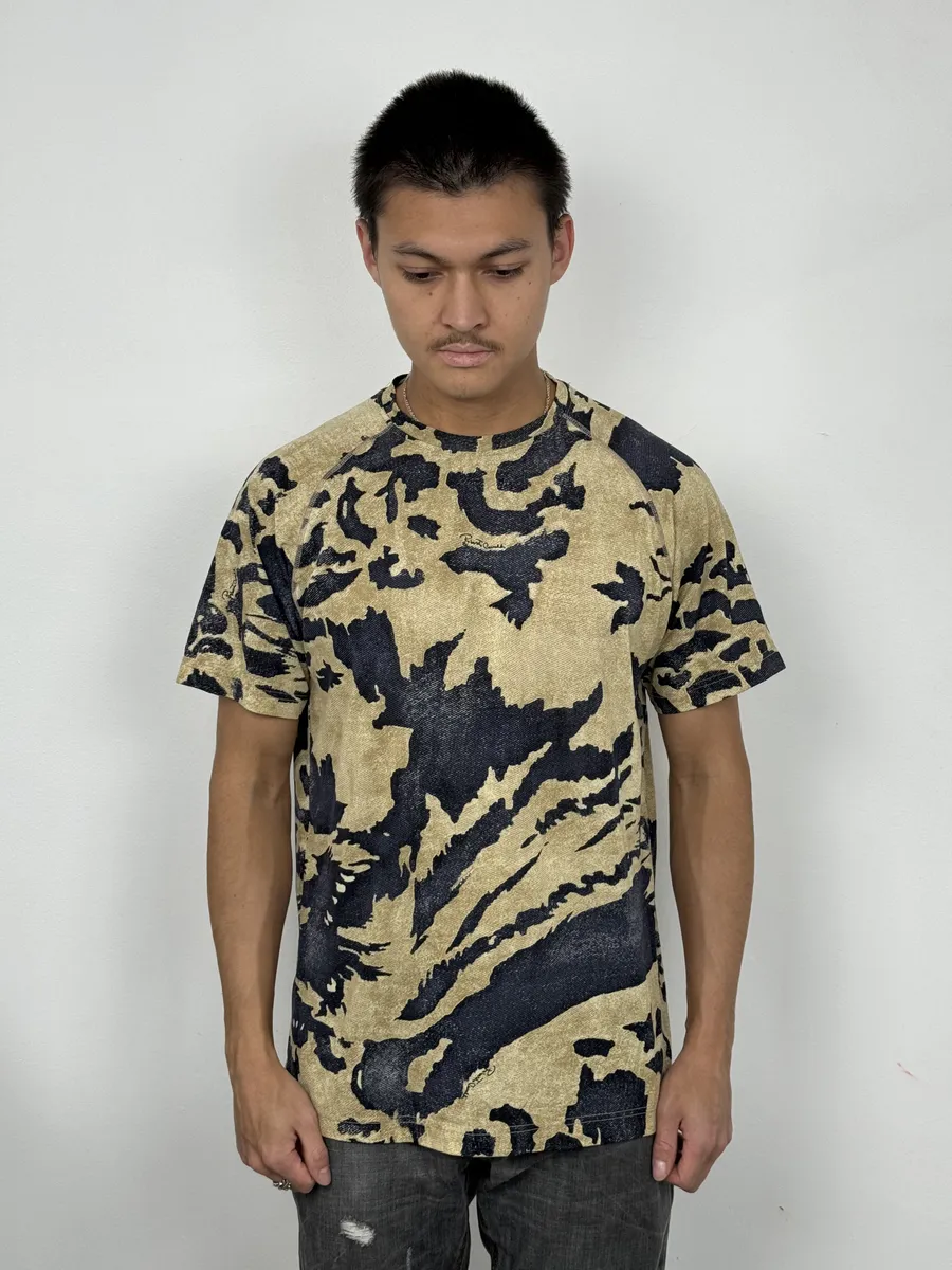 AW2001 Roberto Cavalli Camo Bird Beige T-Shirt - Image 2