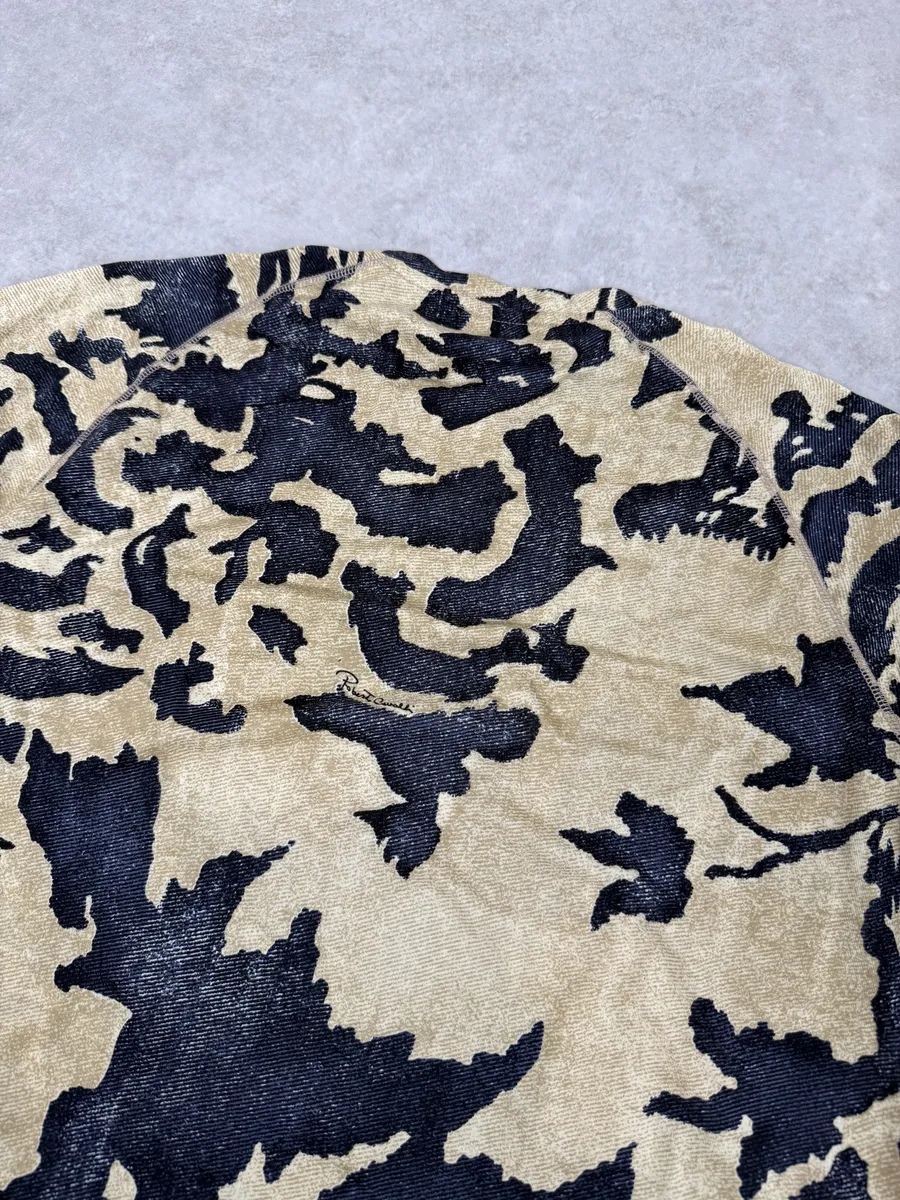 AW2001 Roberto Cavalli Camo Bird Beige T-Shirt - Image 4