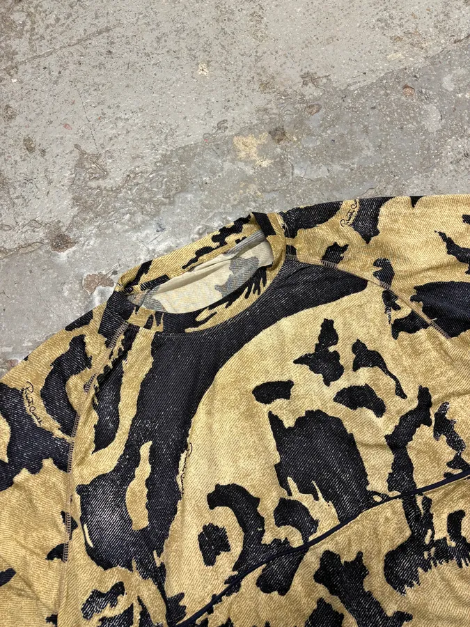 AW2001 Roberto Cavalli Camouflage Beige Tee-Shirt - Image 3