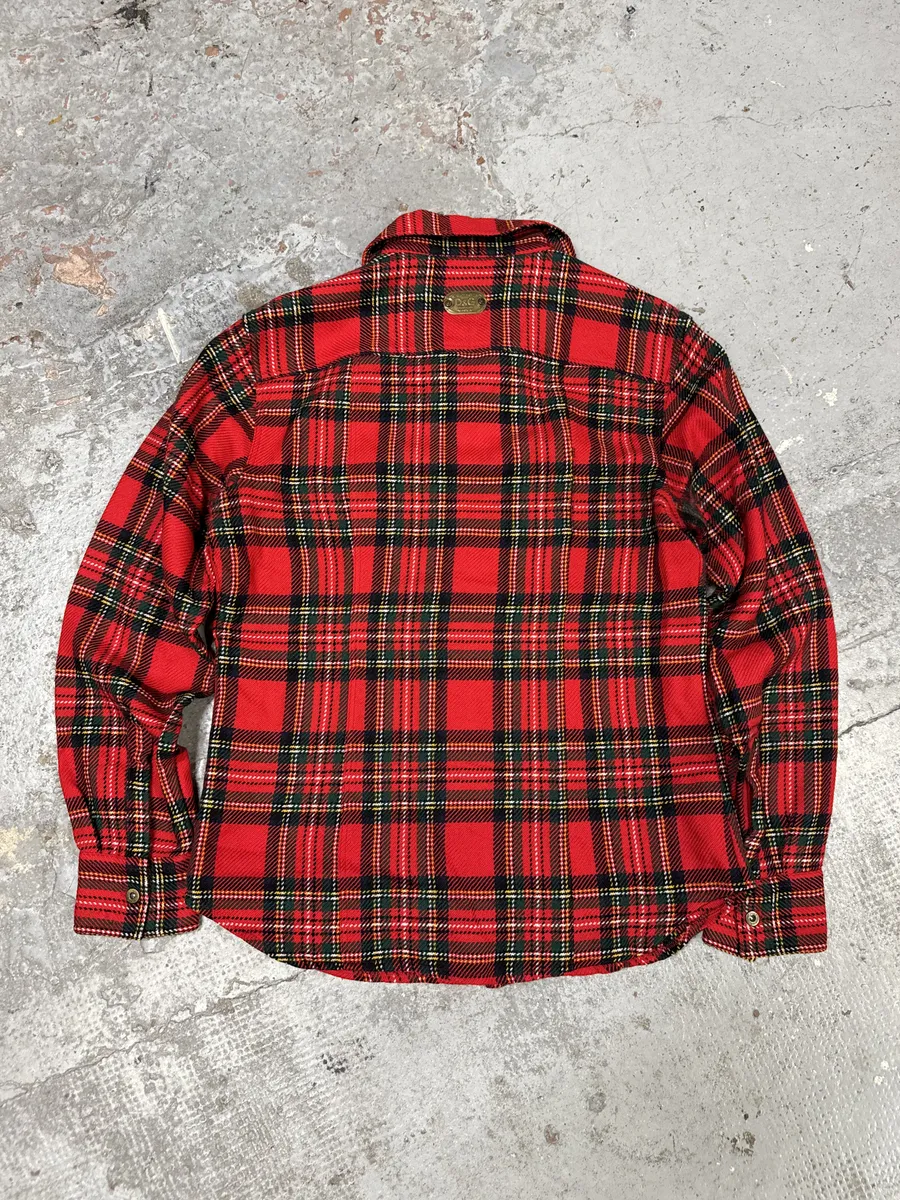 AW2002 Dolce & Gabbana Checkered Wool Red Shirt - Image 2