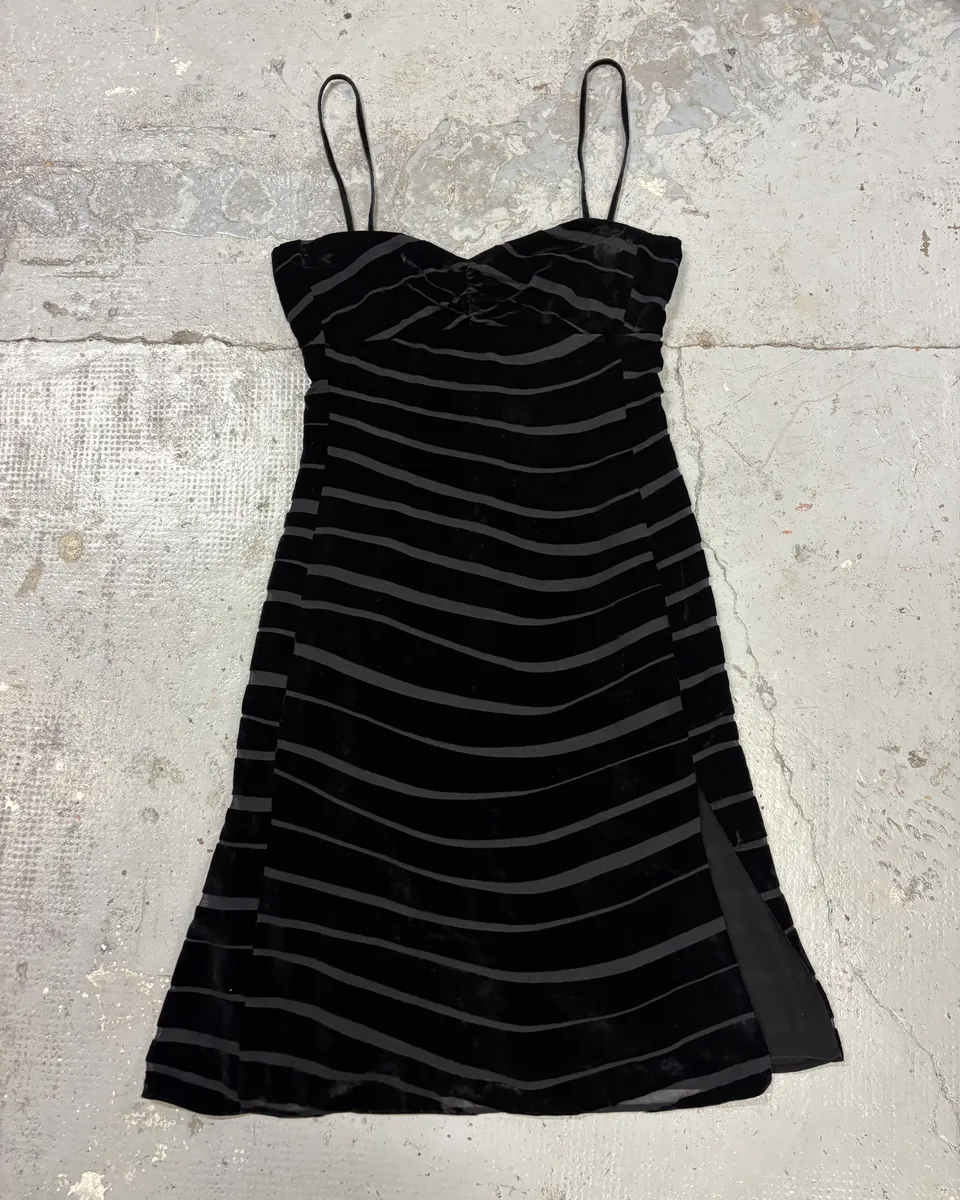 AW2002 Emporio Armani Black Velvet Dress
