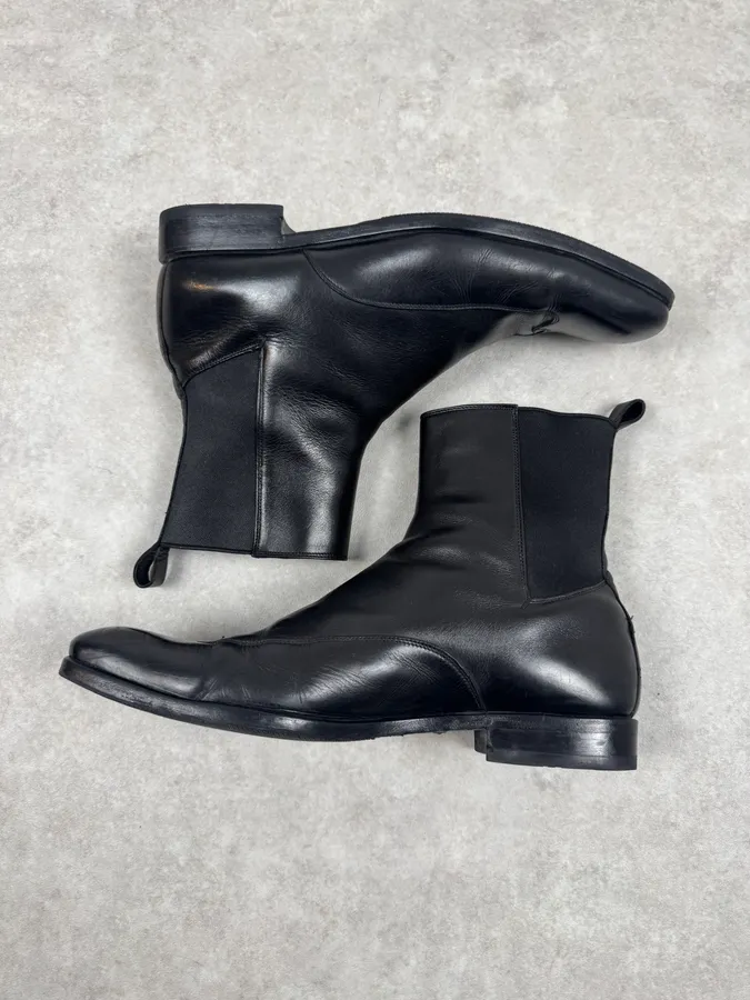 AW2002 Gucci by Tom Ford Black Leather Boots - Image 4