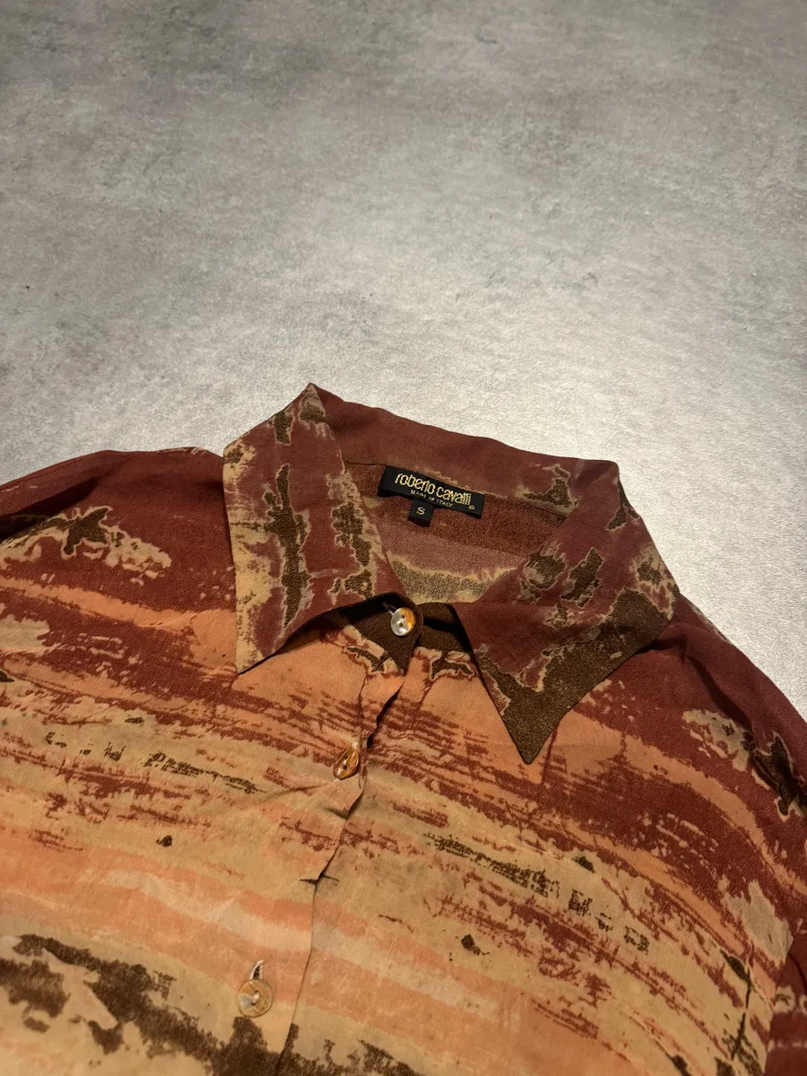 AW2002 Roberto Cavalli Medieval Floral Silk Shirt - Image 4