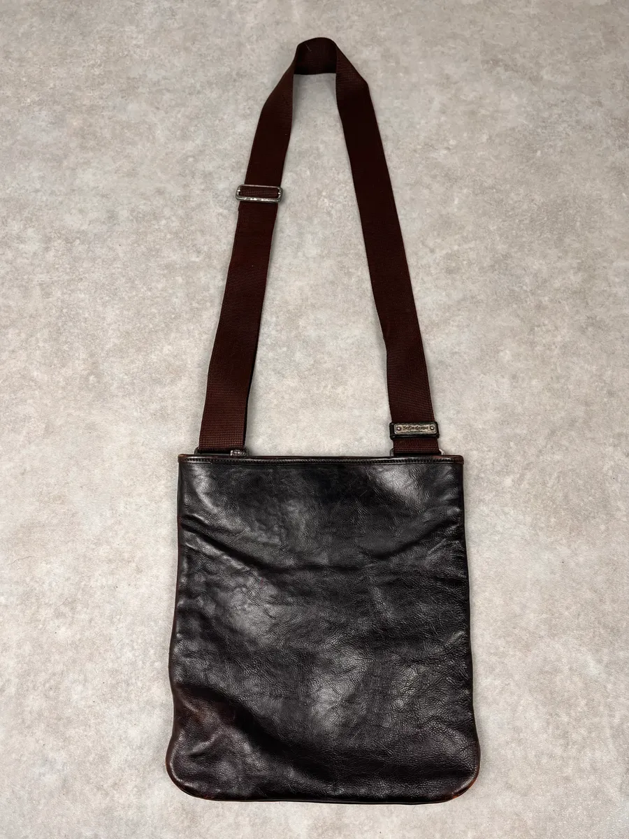 AW2002 Yves Saint Laurent Brown Leather Shoulder Bag