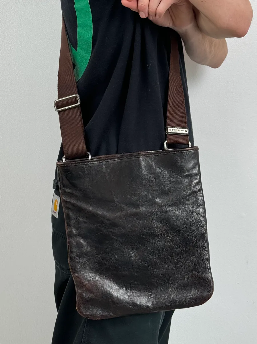 AW2002 Yves Saint Laurent Brown Leather Shoulder Bag - Image 2