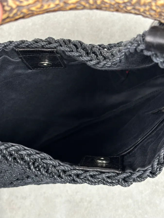 AW2002 Yves Saint Laurent Mombasa Hobo Black Bag - Image 13