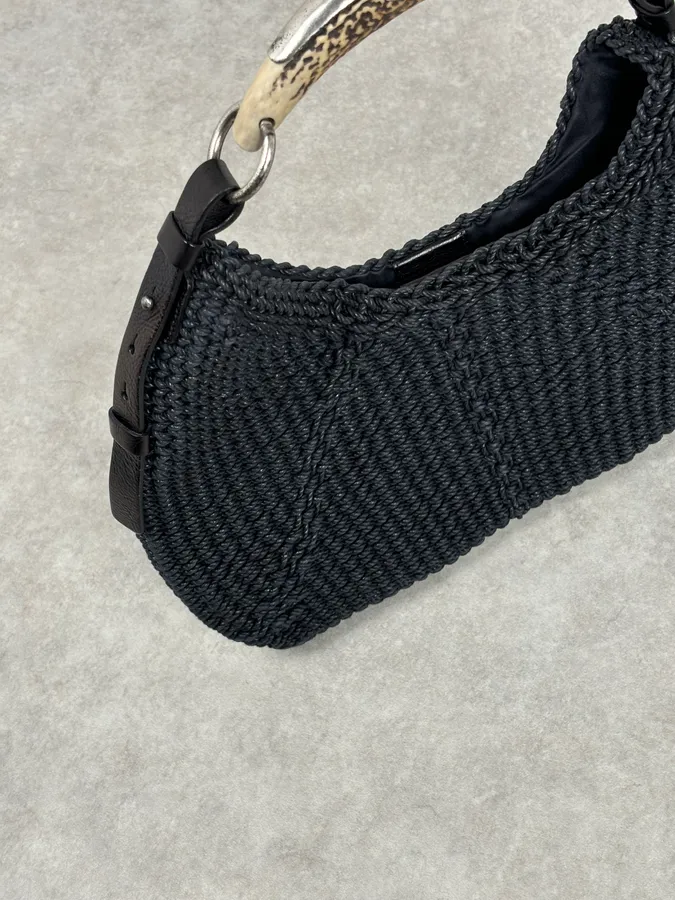AW2002 Yves Saint Laurent Mombasa Hobo Black Bag - Image 9
