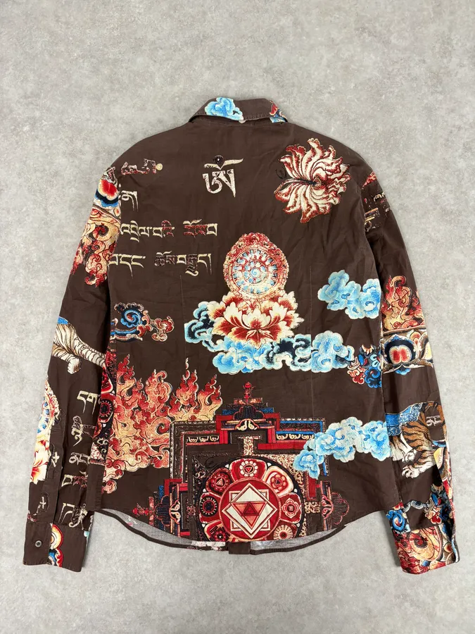AW2003 Cavalli Asian World Bird Black Shirt - Image 5