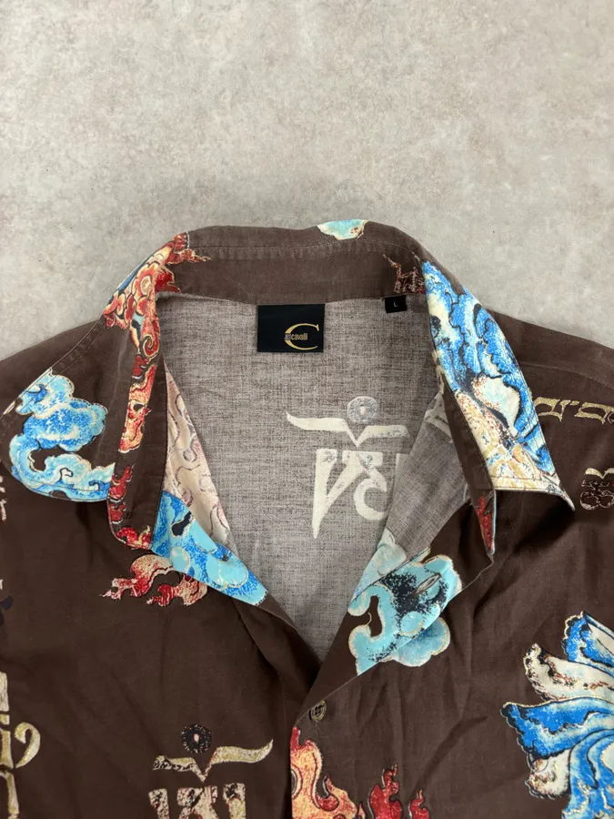 AW2003 Cavalli Asian World Bird Black Shirt - Image 8