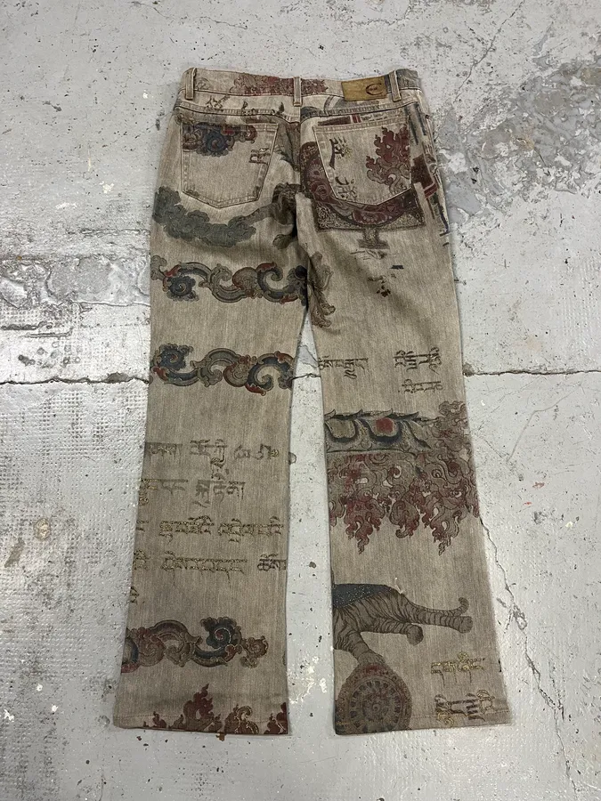 AW2003 Cavalli Asian World Fantasy Grey Denim Jeans - Image 8